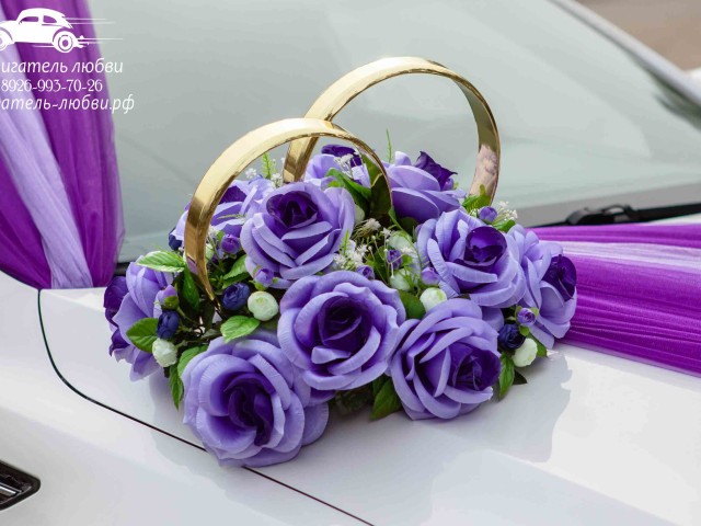 Свадебные кольца на капот автомобиля